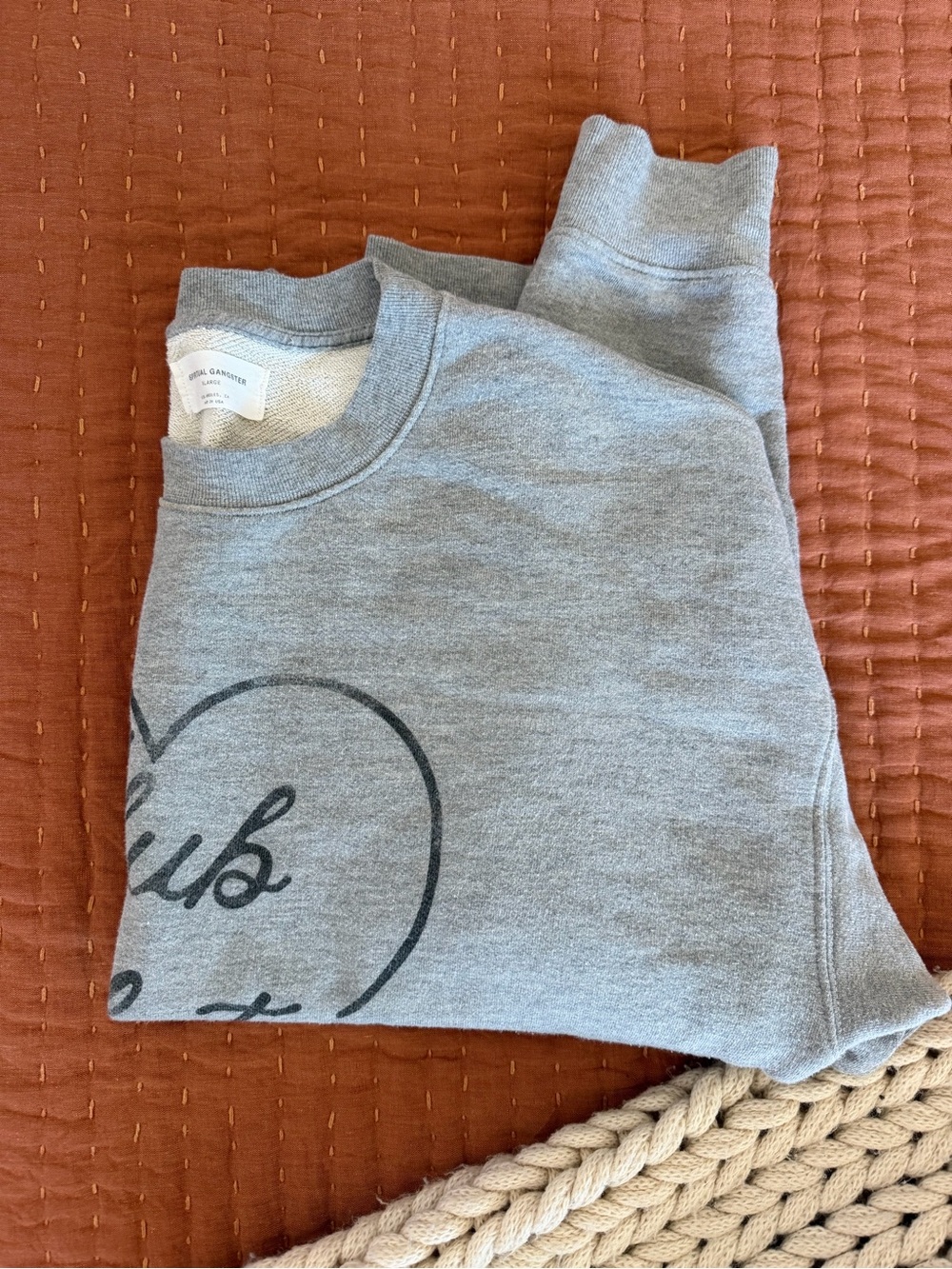 Spiritual Gangster Club Pilates Light Grey Crewneck Sweatshirt ✨ XL